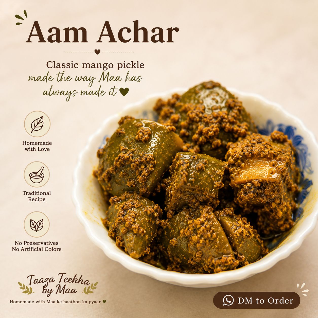 Mango Achar — homemade mango achar in a jar